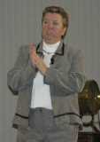 Diane sharing on stage