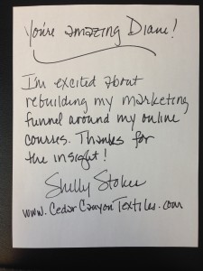 Note From Shelly After Event